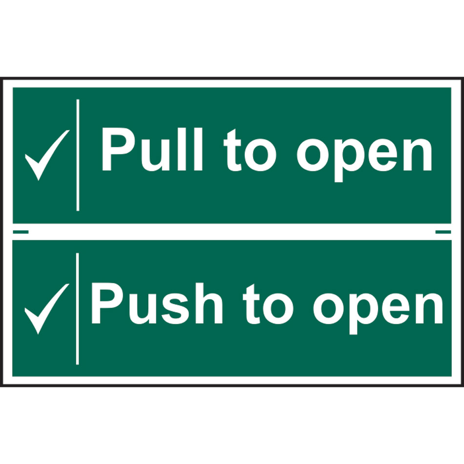 Pull to open / Push to open - PVC (300 x 200mm) 
