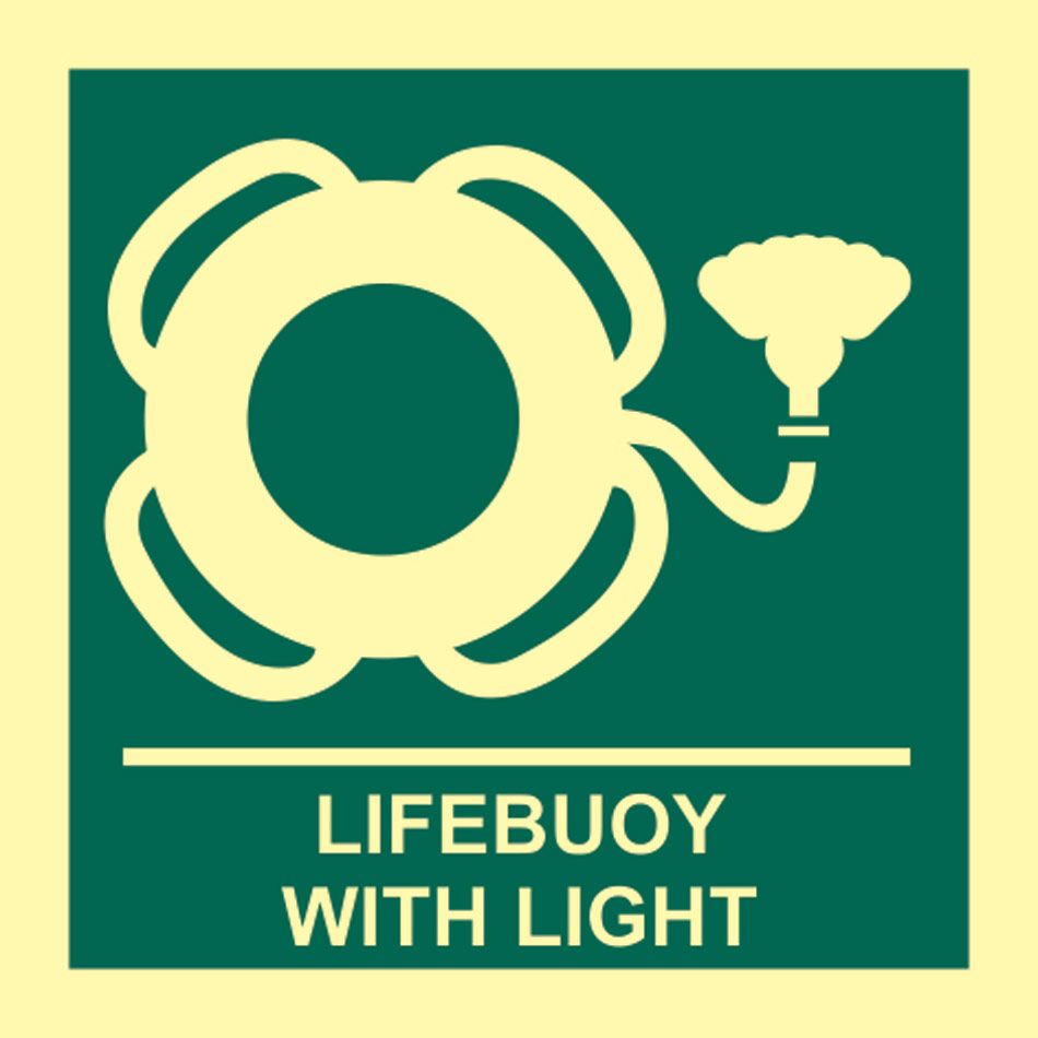 Lifebuoy with light - PHS (150 x 150mm)
