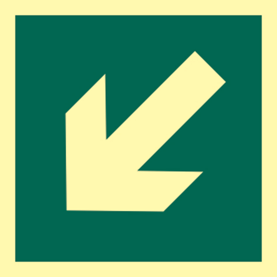 Diagonal arrow symbol - PHS (150 x 150mm)