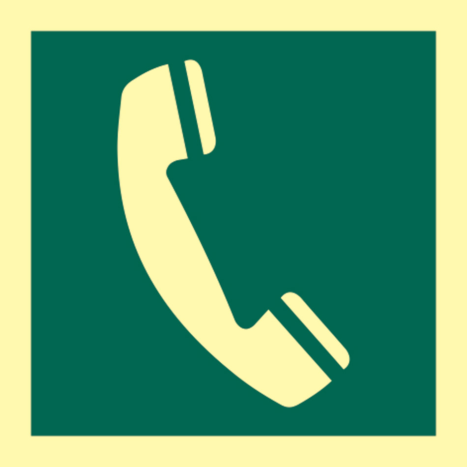 Emergency telephone - Photolum (150 x 150mm)