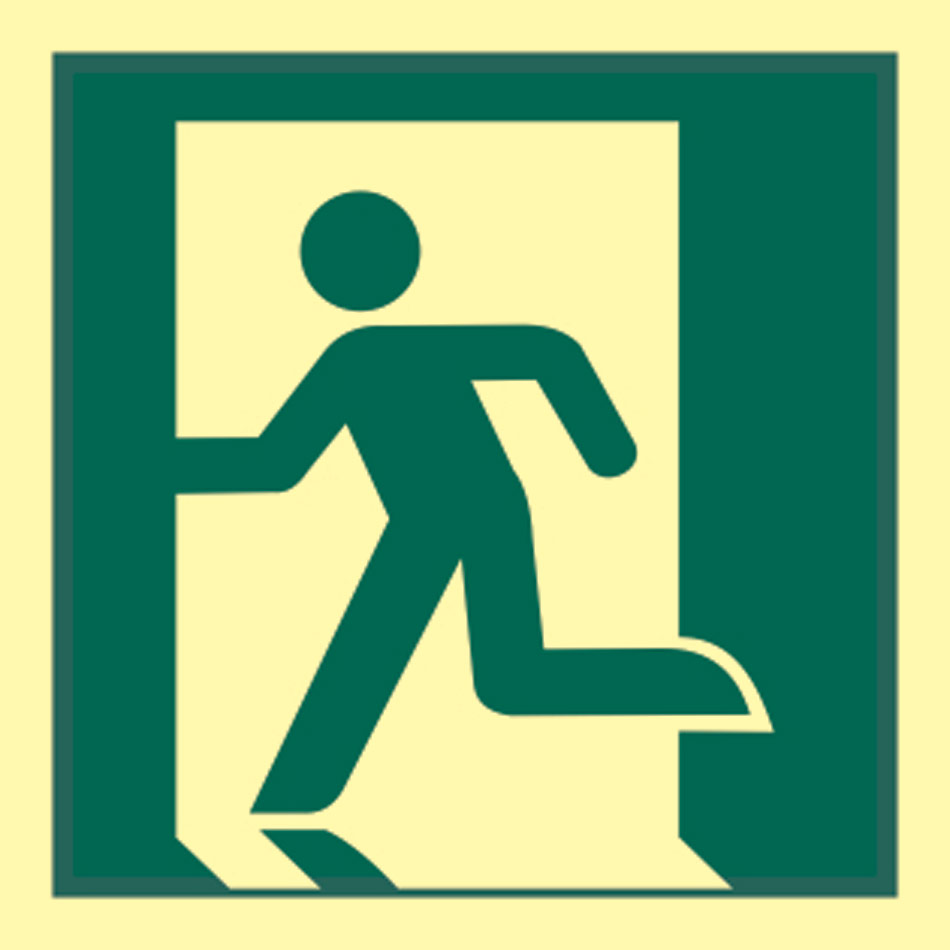Running man symbol (left) - PHS (150 x150mm)