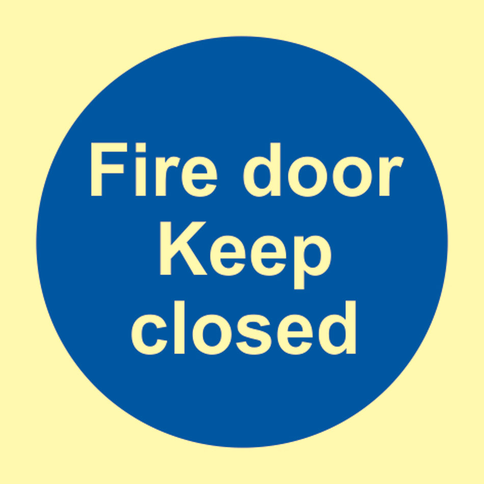 Fire door keep closed - PHO (100 x100mm)