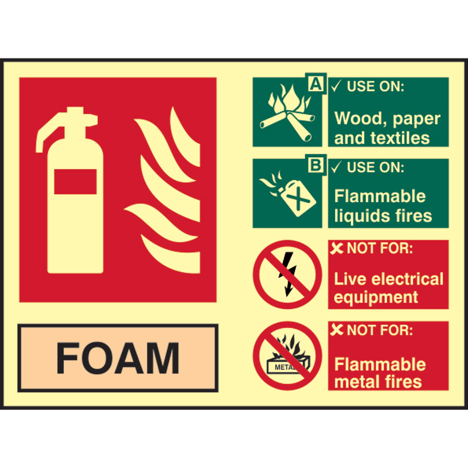 Fire extinguisher composite - Foam - PHO (200 x 150mm)