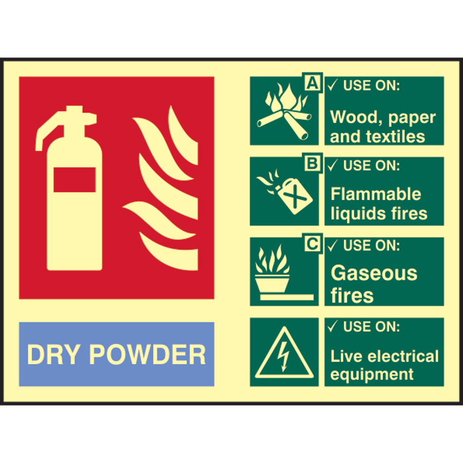 Fire extinguisher composite - Dry powder - PHS (200 x 150mm)