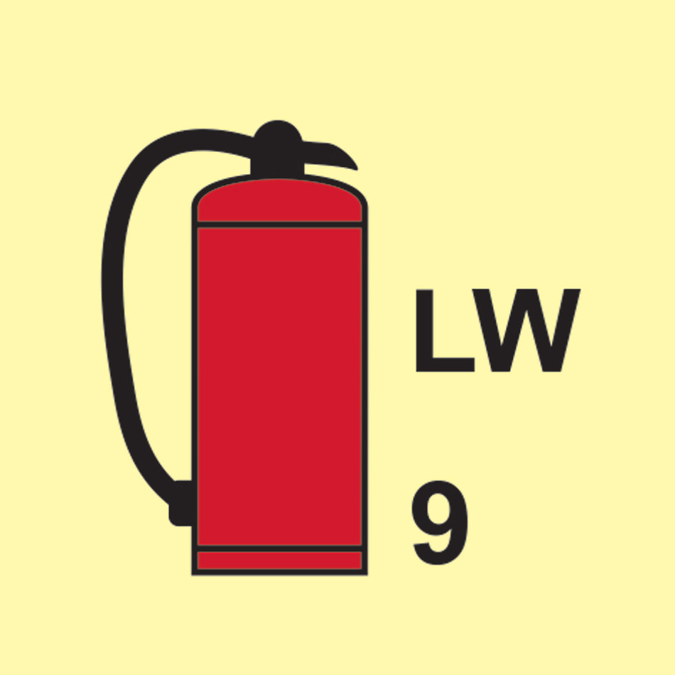 Portable Fire Extinguisher LW 9 - PHS (150 x 150mm)