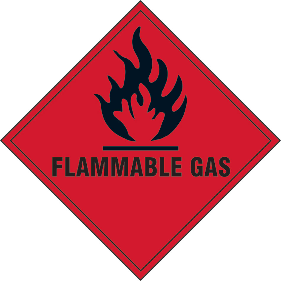 Flammable gas - SAV (100 x 100mm)