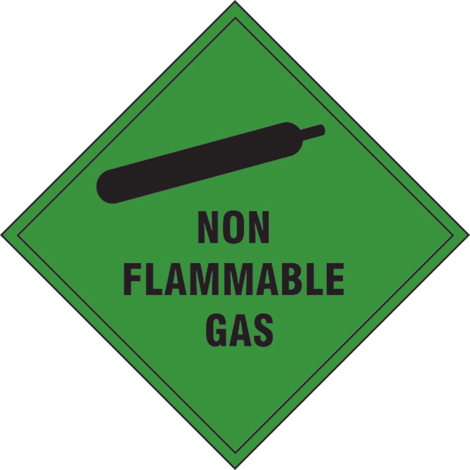 Non flammable gas - SAV (100 x 100mm)