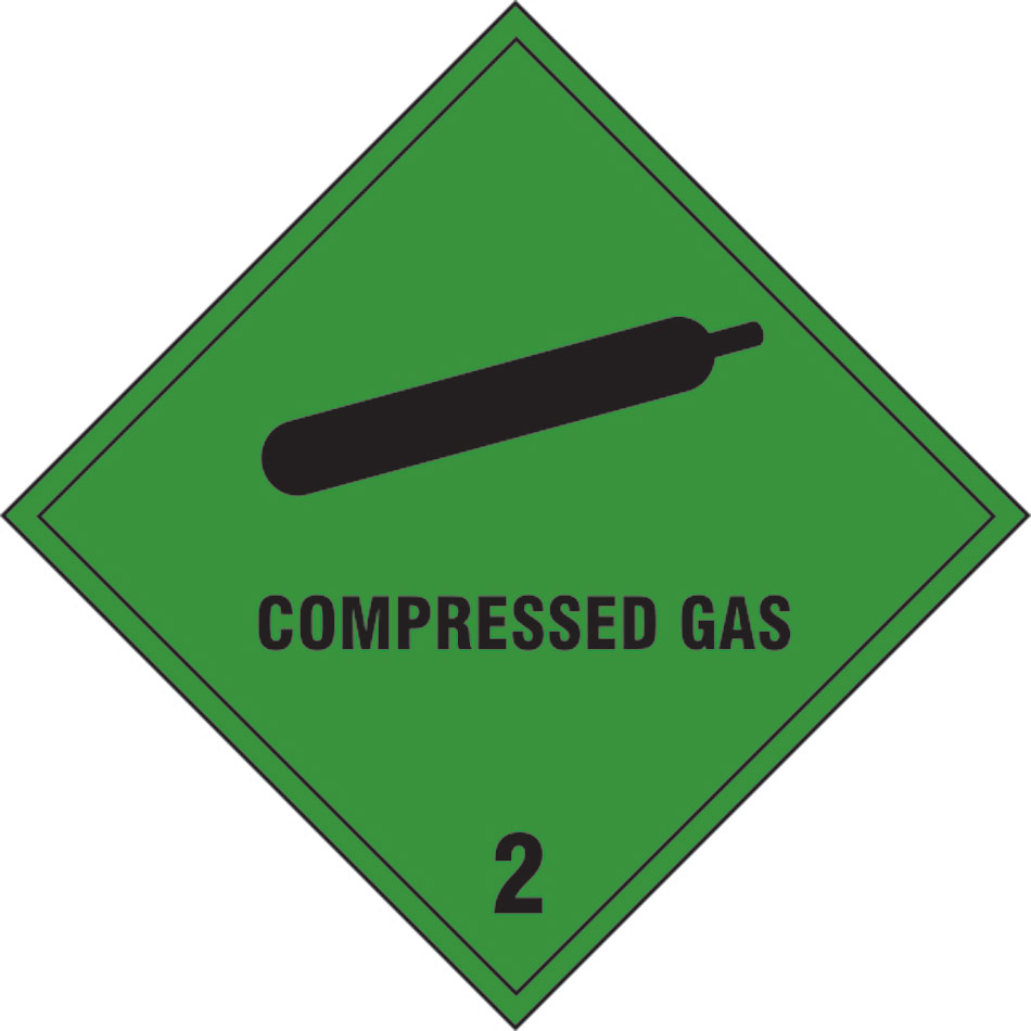 Compressed gas Class 2 - SAV (100 x 100mm)