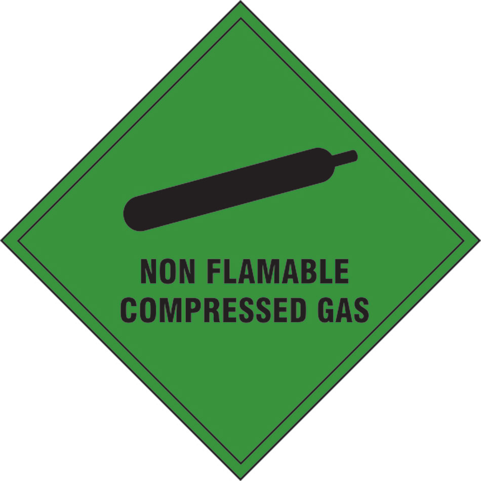 Non Flammable Compressed Gas - SAV (100 x 100mm)