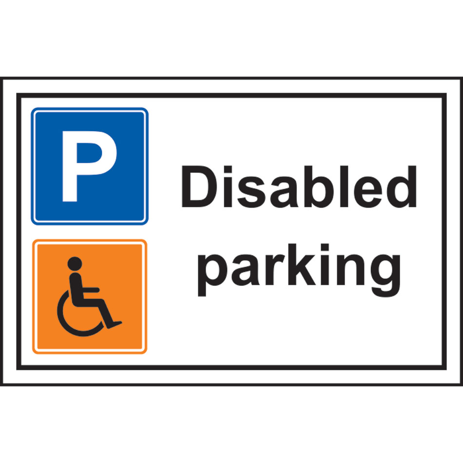 Disabled parking - PVC (300 x 200mm)