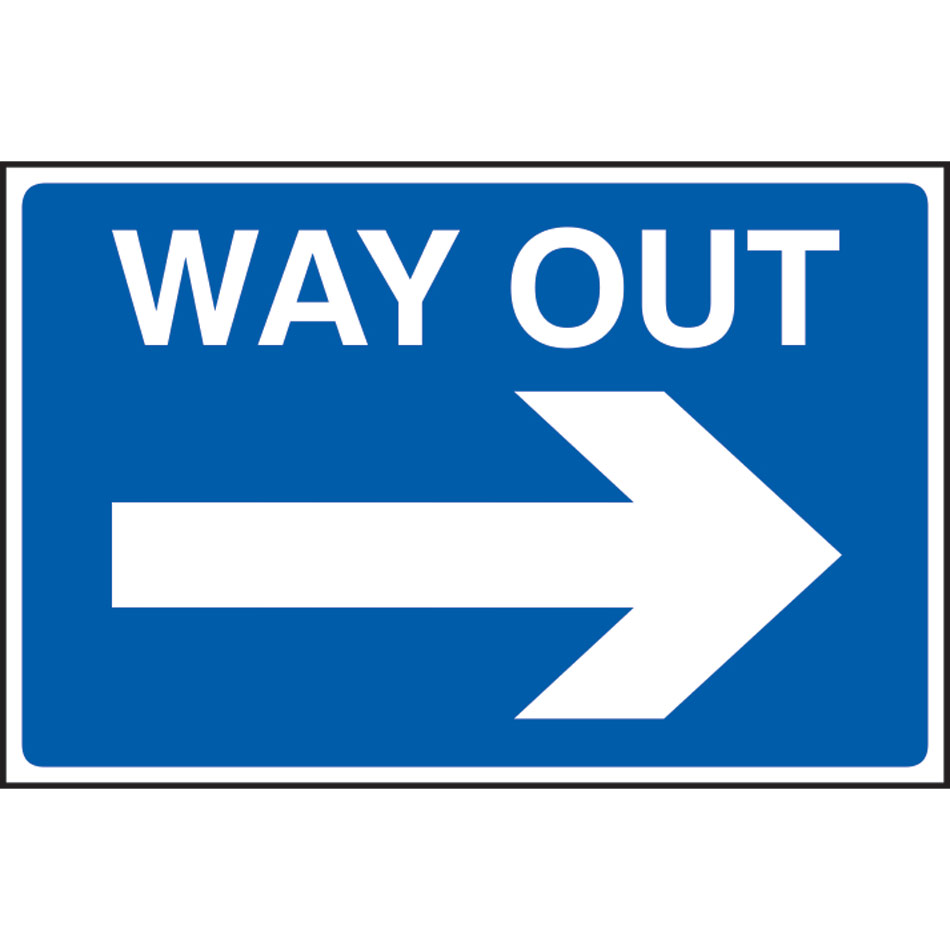 Way out arrow right - FMX (600 x 400mm)