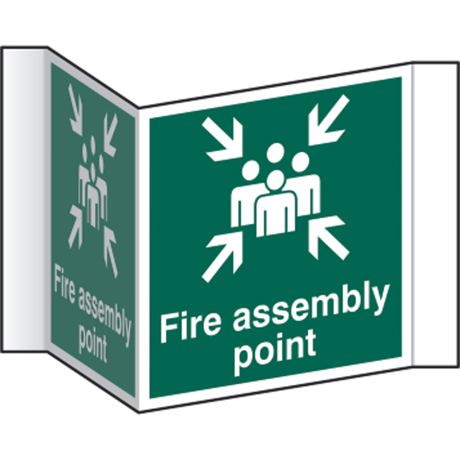 Fire assembly point (Projection sign) - RPVC (200mm face)