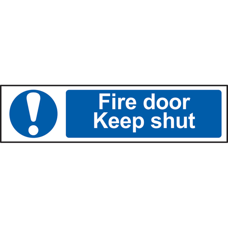 Fire door Keep shut - PVC (200 x 50mm)