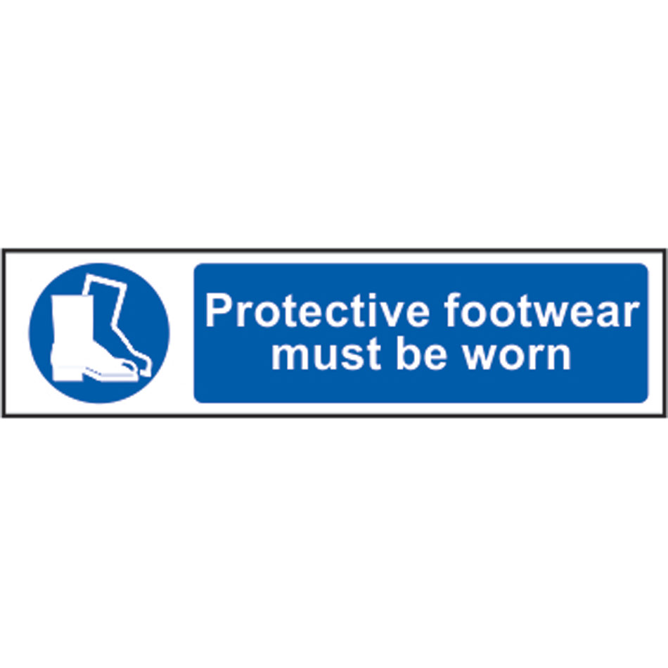 Protective footwear must be worn - PVC (200 x 50mm)