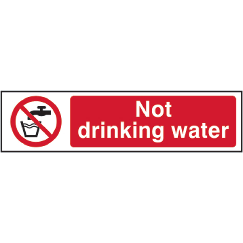 Not drinking water - PVC (200 x 50mm)