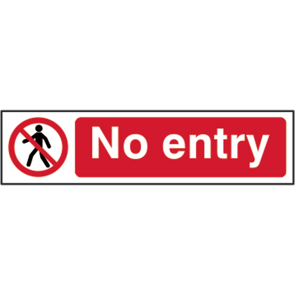 No entry - PVC (200 x 50mm)