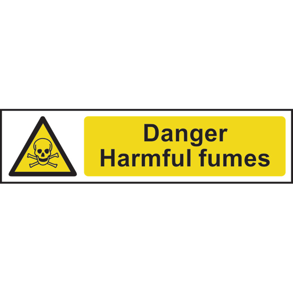 Danger Harmful fumes - PVC (200 x 50mm)