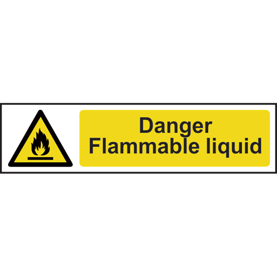 Danger Flammable liquid - PVC (200 x 50mm)