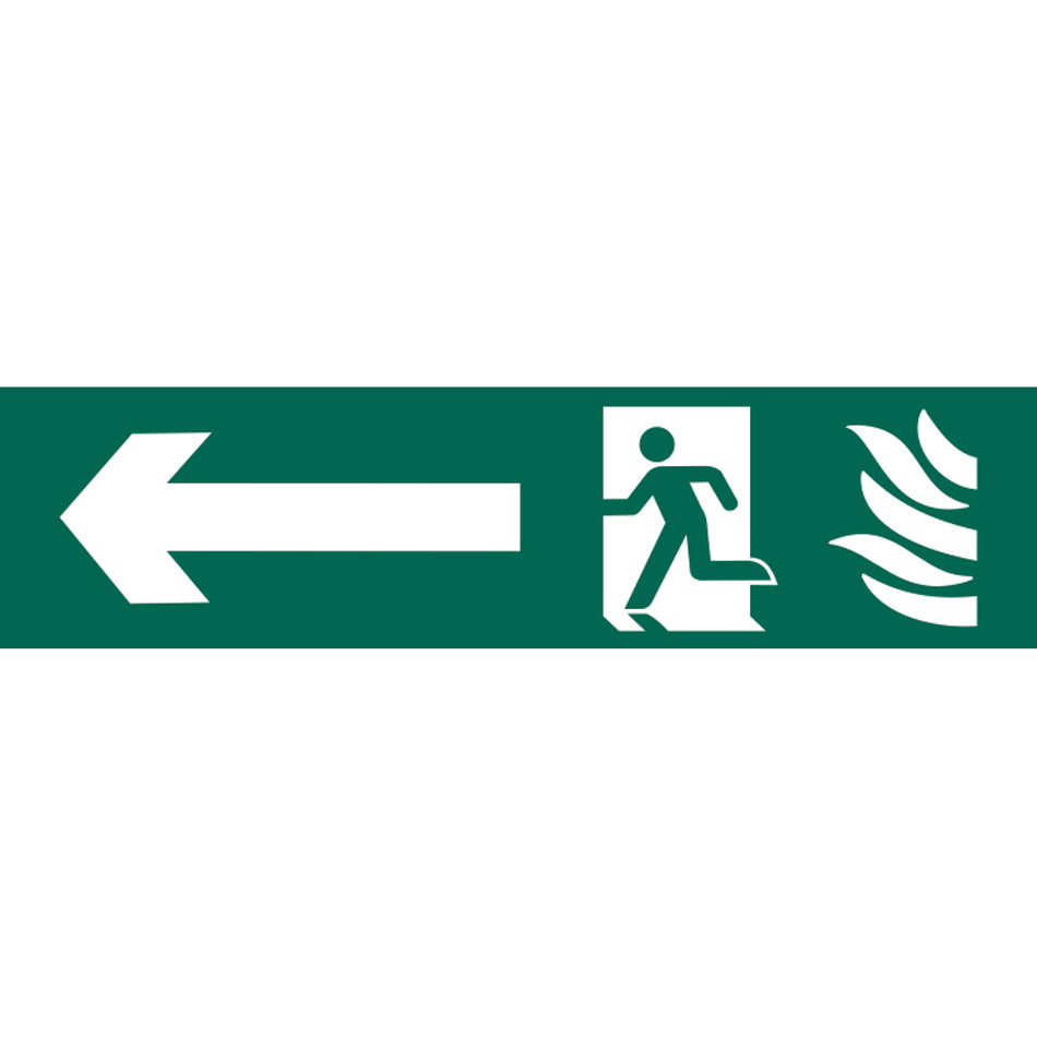 Running man arrow left - PVC (200 x 50mm)