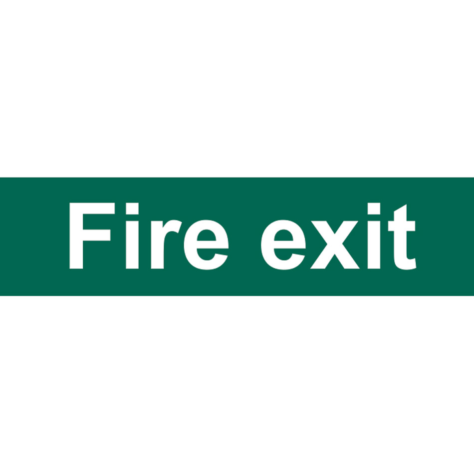 Fire exit (text only) - PVC (200 x 50mm)