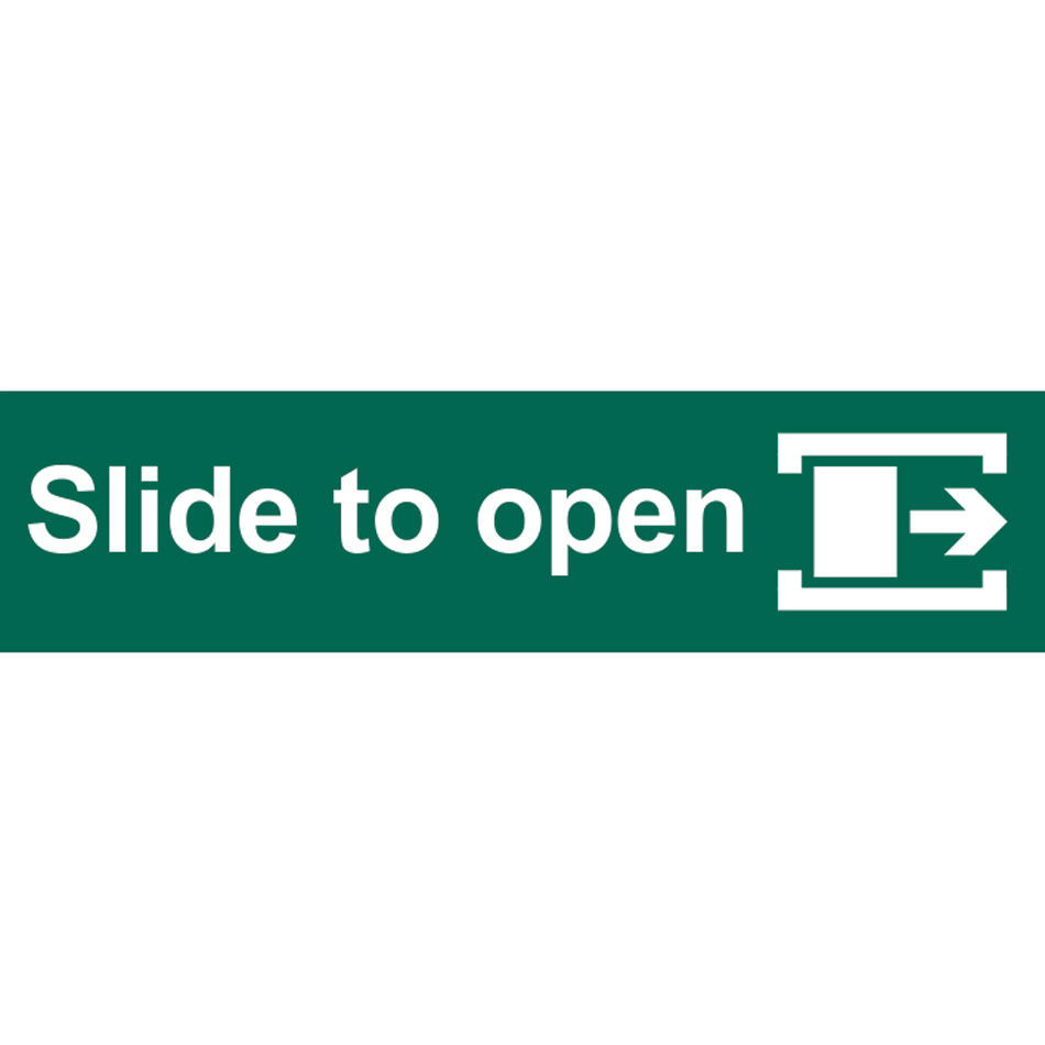 Slide to open (right) - PVC (200 x 50mm)