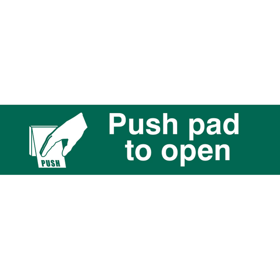 Push pad to open - PVC (200 x 50mm)