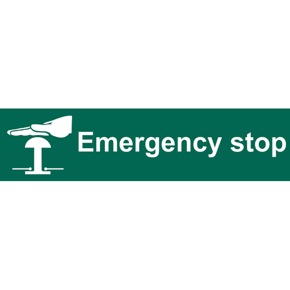 Emergency stop - PVC (200 x 50mm)