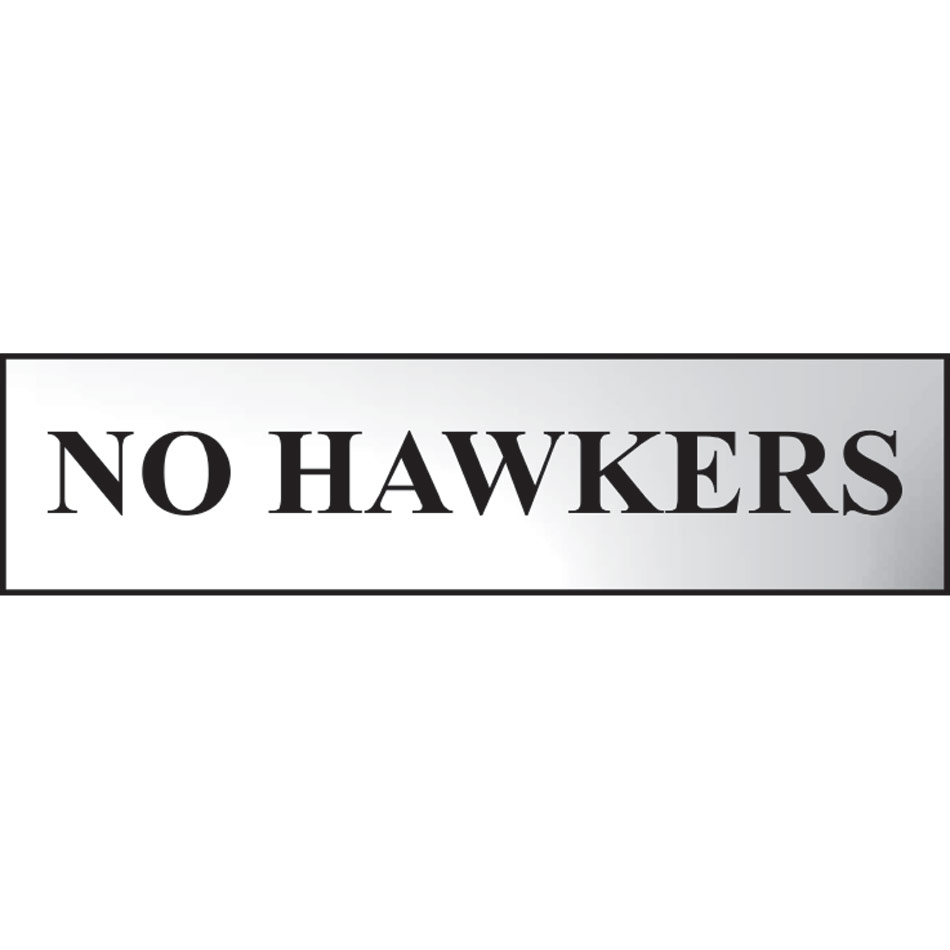 No hawkers - CHR (200 x 50mm)
