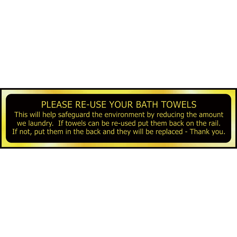 Please re-use your bath towels ... - POL (200 x 50mm)