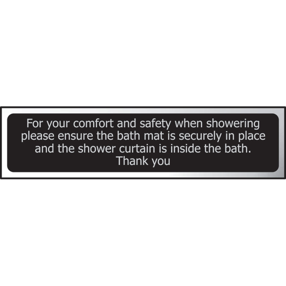 For your comfort and safety when showering ... - CHR (200 x 50mm)
