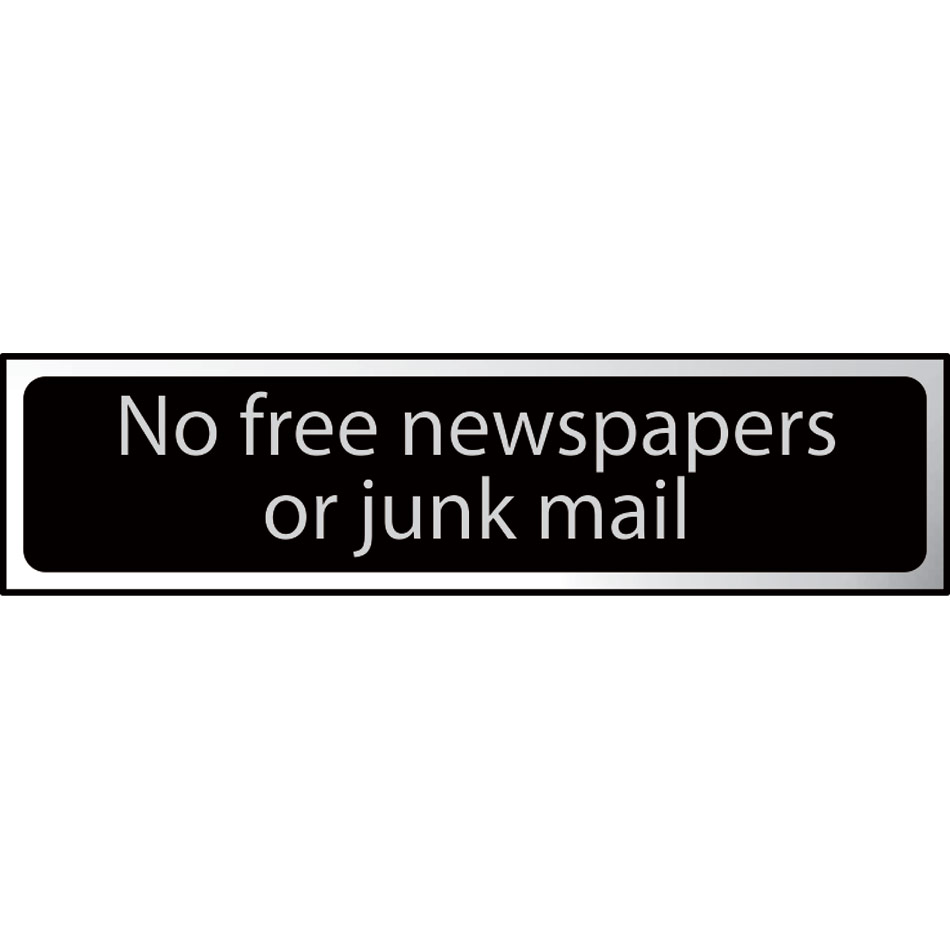 No free newspapers or junk mail - CHR (200 x 50mm)