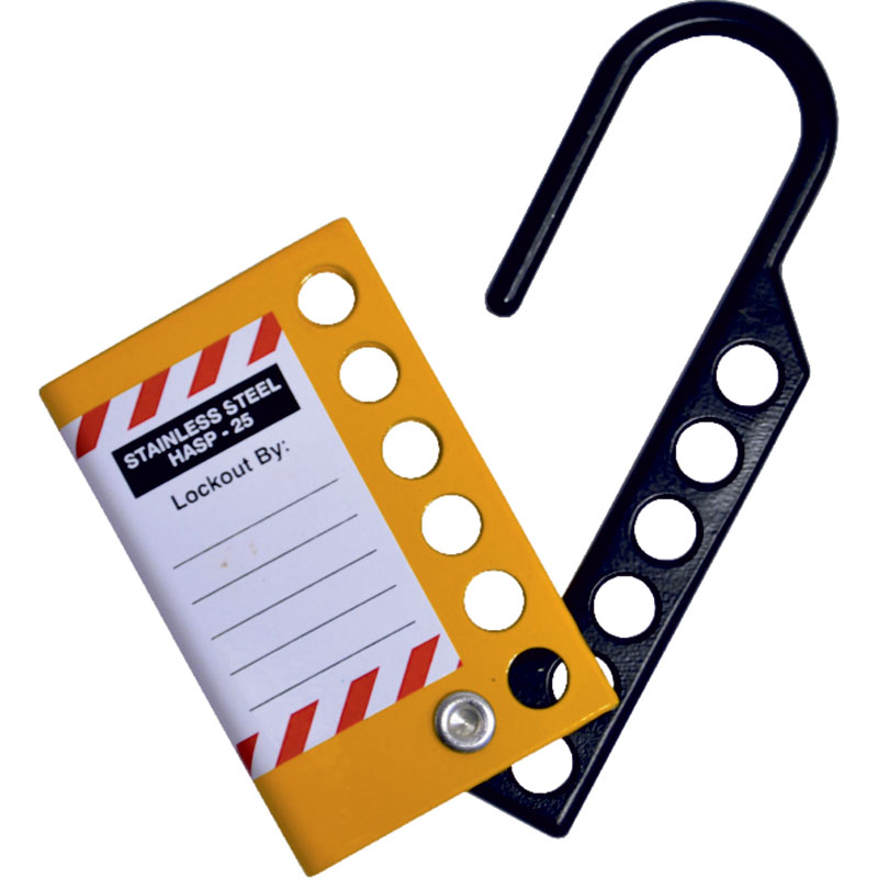 25mm Stainless Steel Lockout Hasp (Black & Yellow)