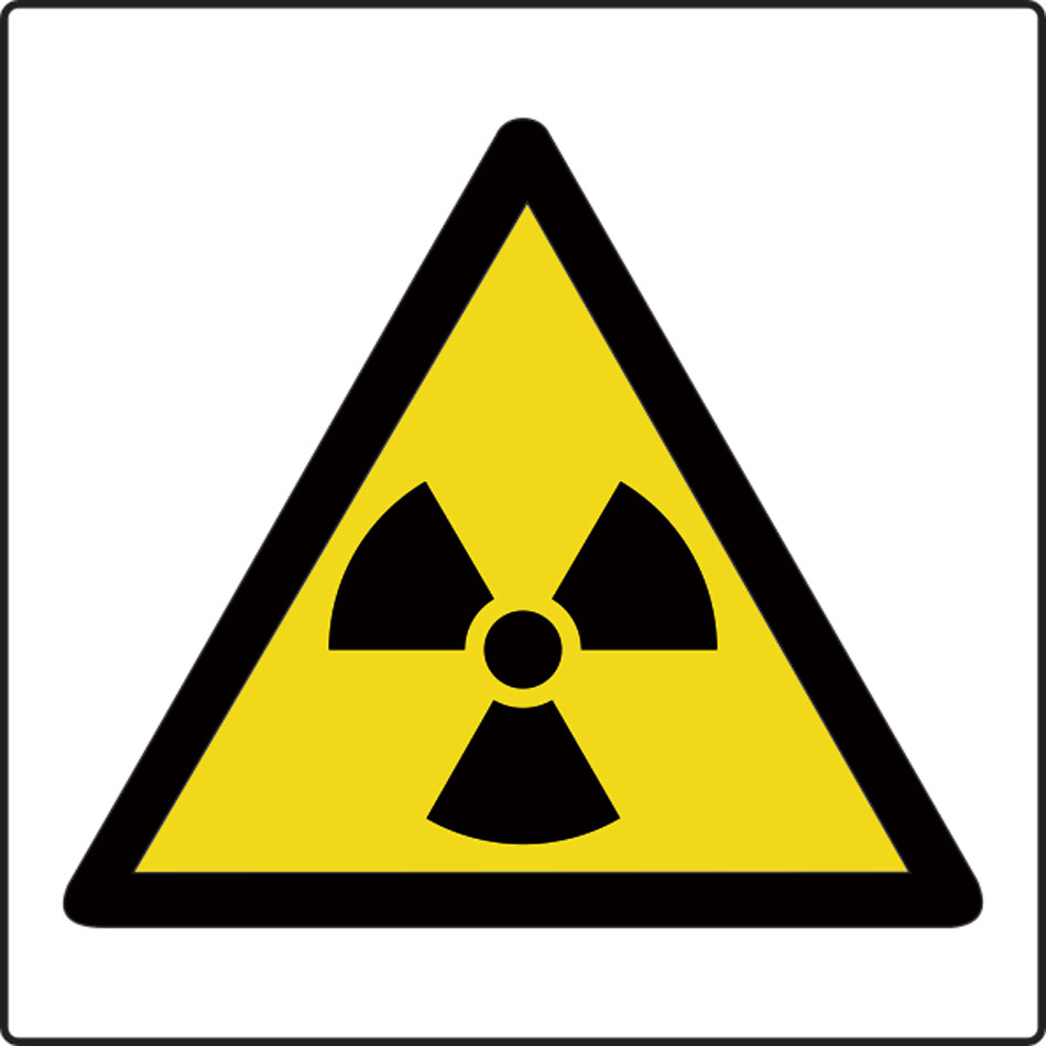 Radiation symbol - Labels (50 x 50mm Roll of 250)