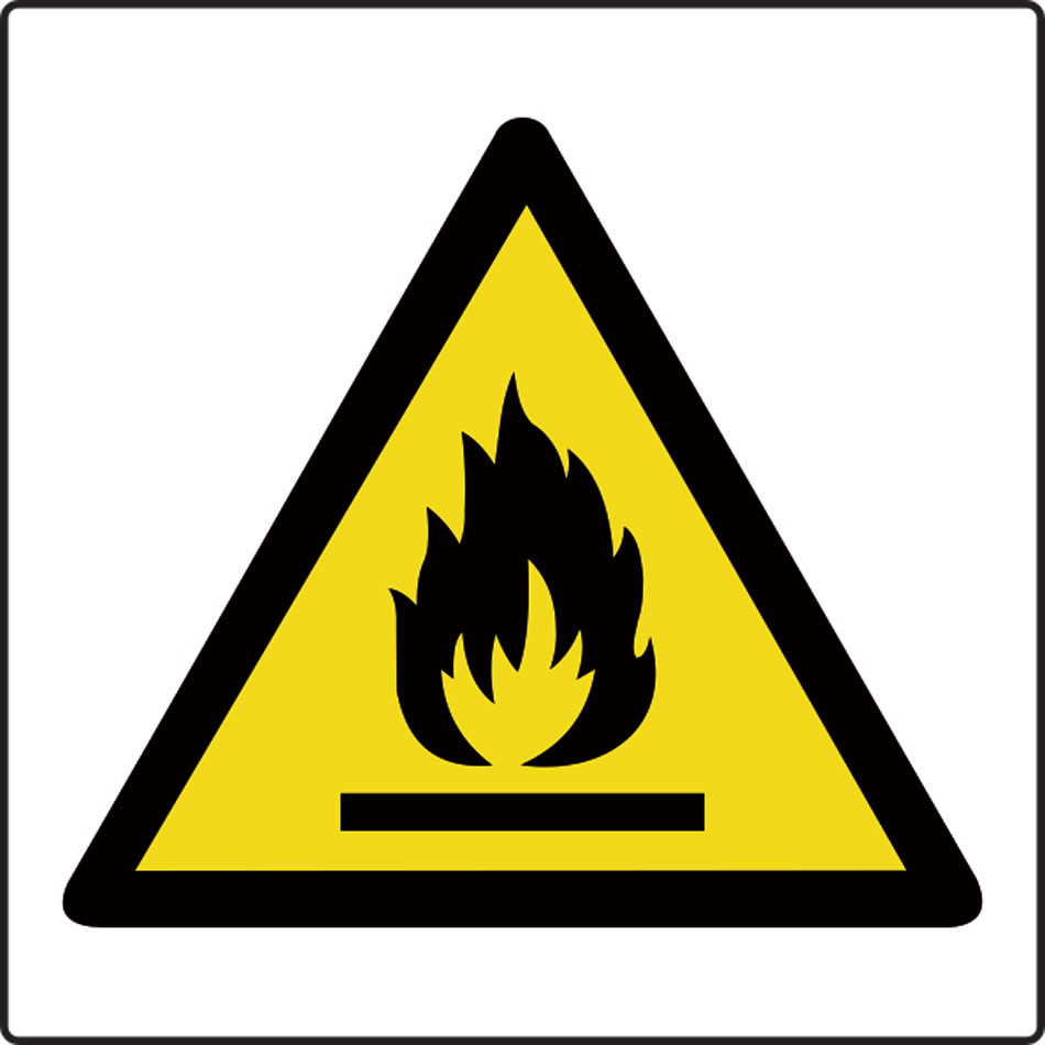Flammable symbol - Labels (50 x 50mm Roll of 500)