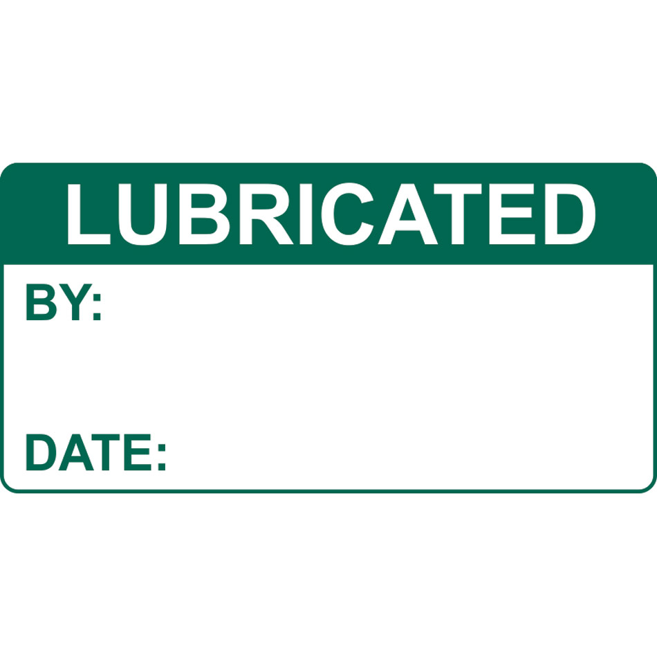 LUBRICATED - Labels (50 x 25mm Roll of 250)