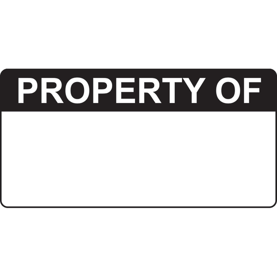 Property of - Labels (50 x 25mm Roll of 250)