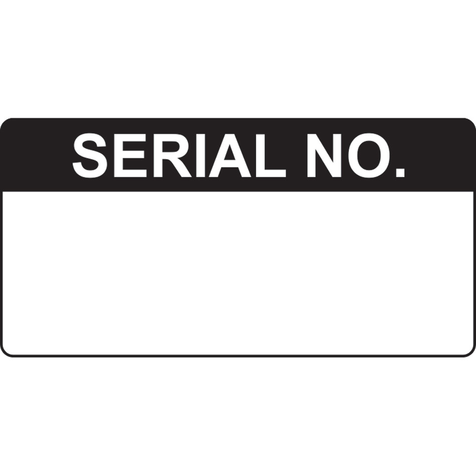 Serial no. - Labels (50 x 25mm Roll of 250)