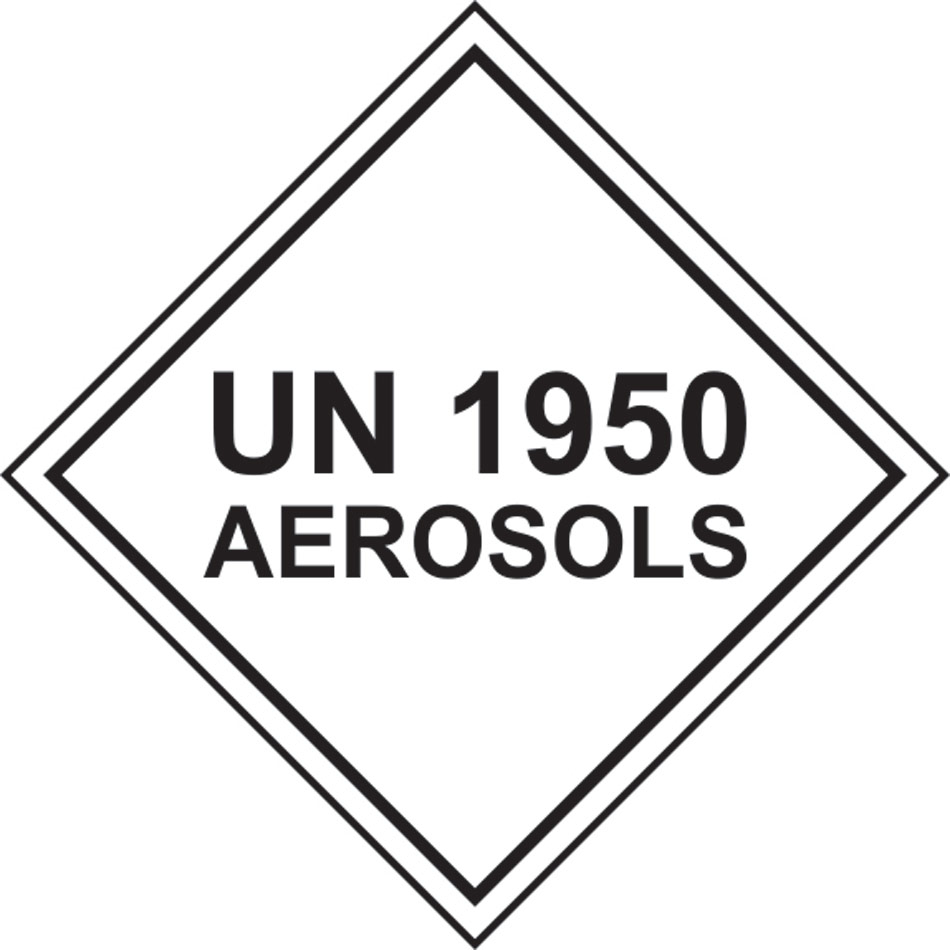 UN1950 Aerosols - Labels (100 x 100mm Roll of 250)