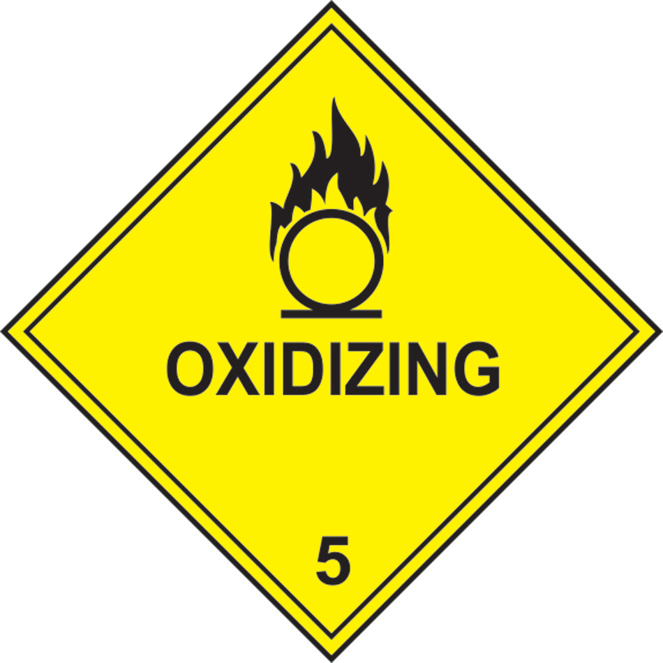 Oxidizing 5 - Labels (100 x 100mm Roll of 250)