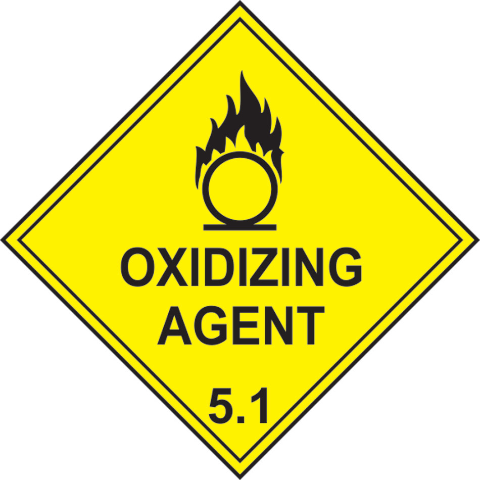 Oxidizing Agent 5.1 - Labels (100 x 100mm Roll of 250)