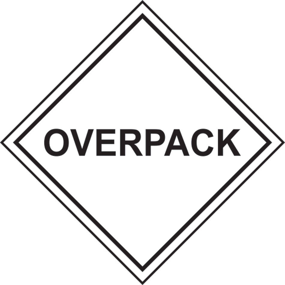 OVERPACK - Labels (100 x 100mm Roll of 250)