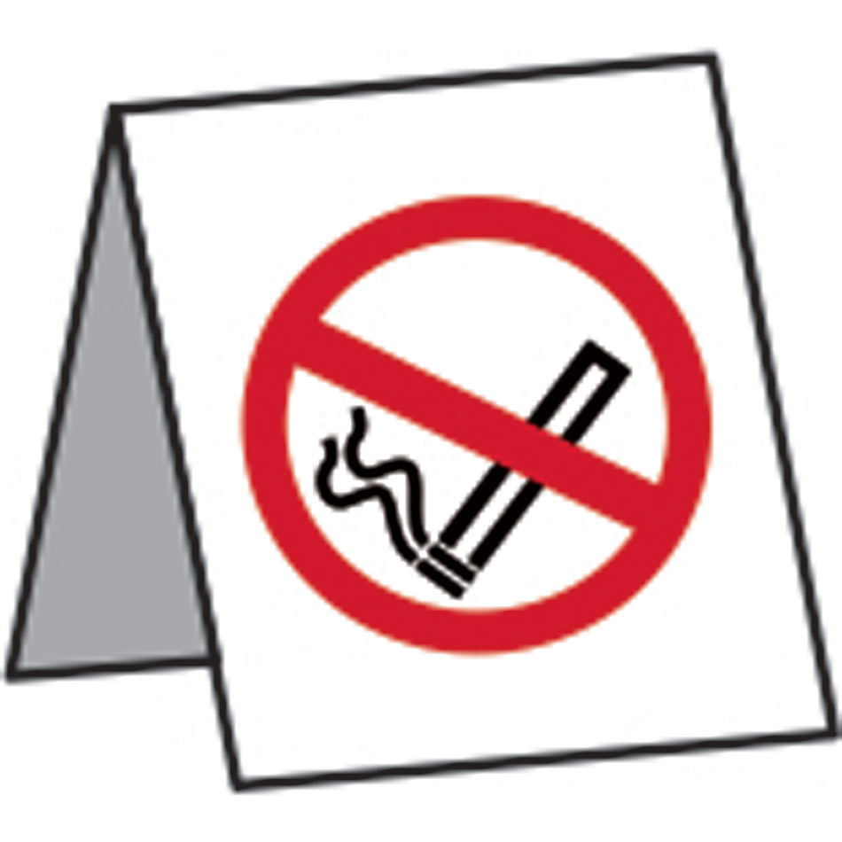 No Smoking Desk Sign - RPVC (50 x 50mm)