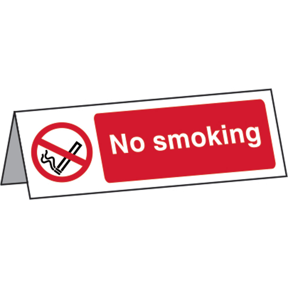 No Smoking Desk Sign - RPVC (150 x 50mm)