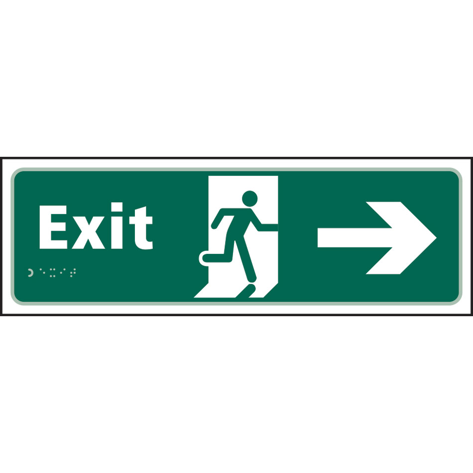 Exit man running arrow right - Taktyle (450 x 150mm)
