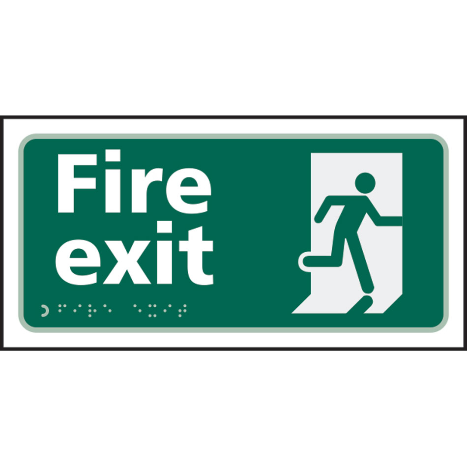 Fire exit running man - Taktyle (300 x 150mm)
