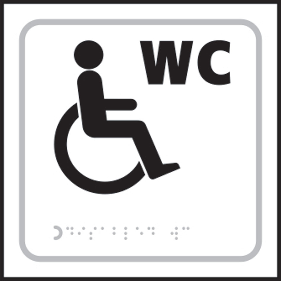 Disabled WC symbol - Taktyle (150 x 150mm)
