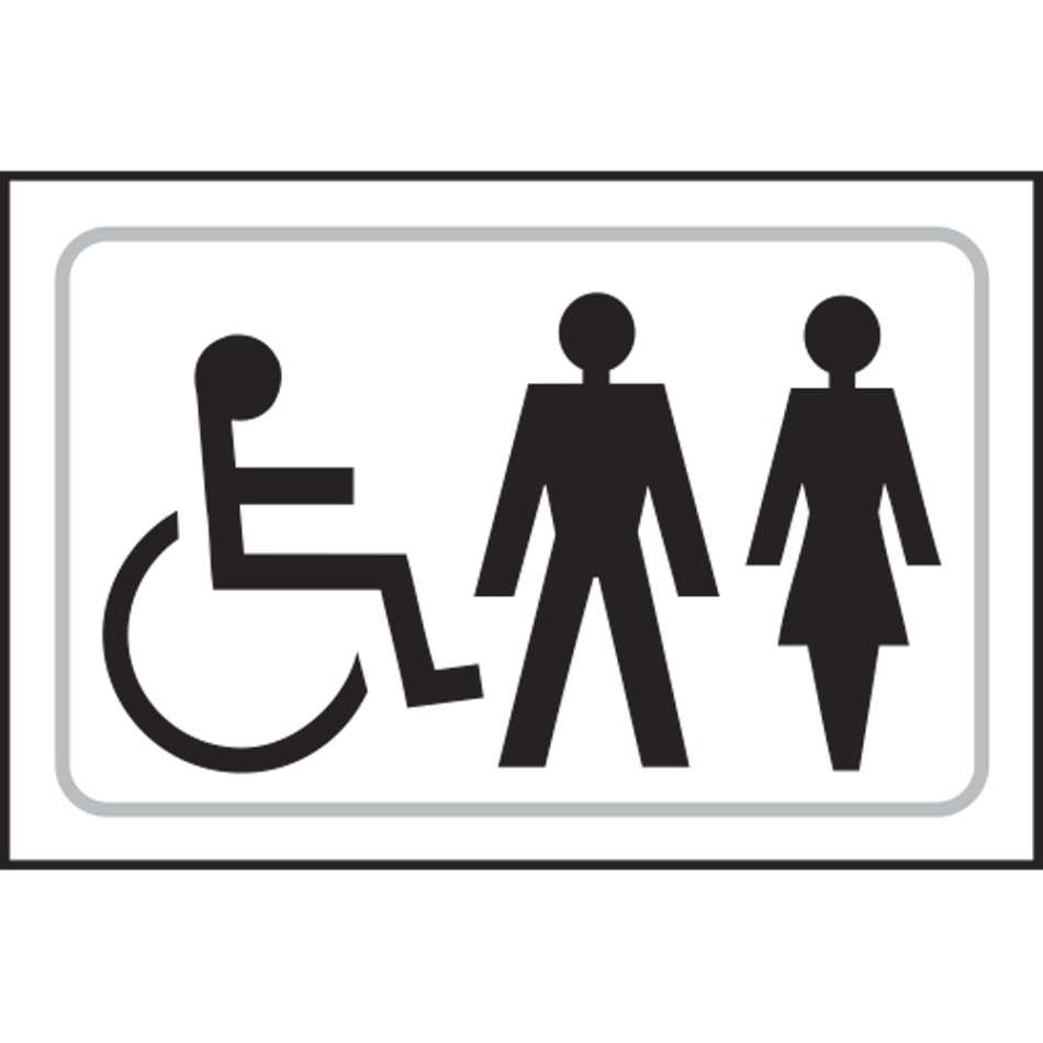 Disabled / Ladies / Gentlemen graphic - Taktyle (225 x 150mm)
