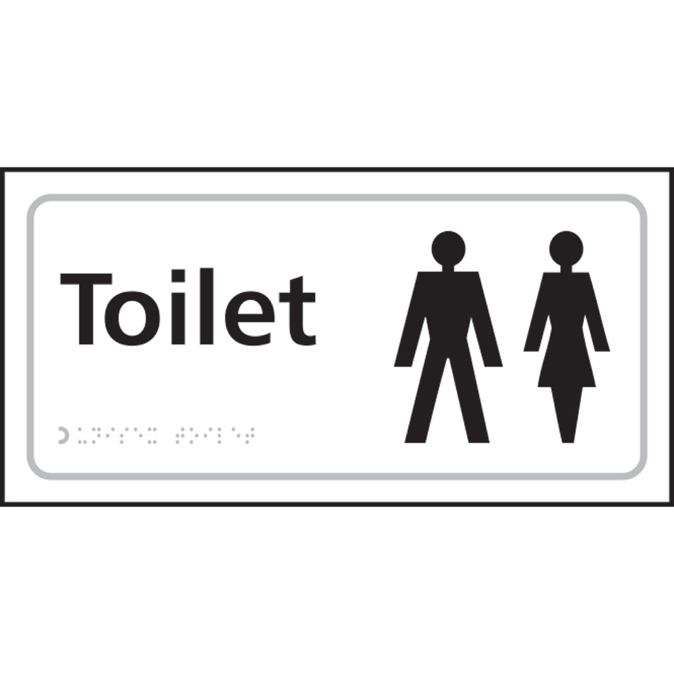 Toilet (Ladies/Gents symbol) - Taktyle (300 x 150mm)