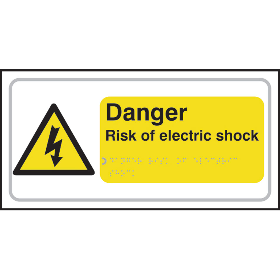 Danger Risk of electric shock - Taktyle (300 x 150mm)