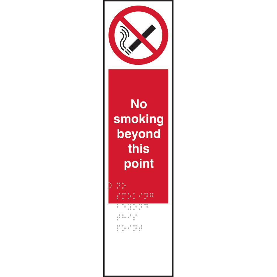 No smoking beyond this point - Taktyle (75 x 300mm)